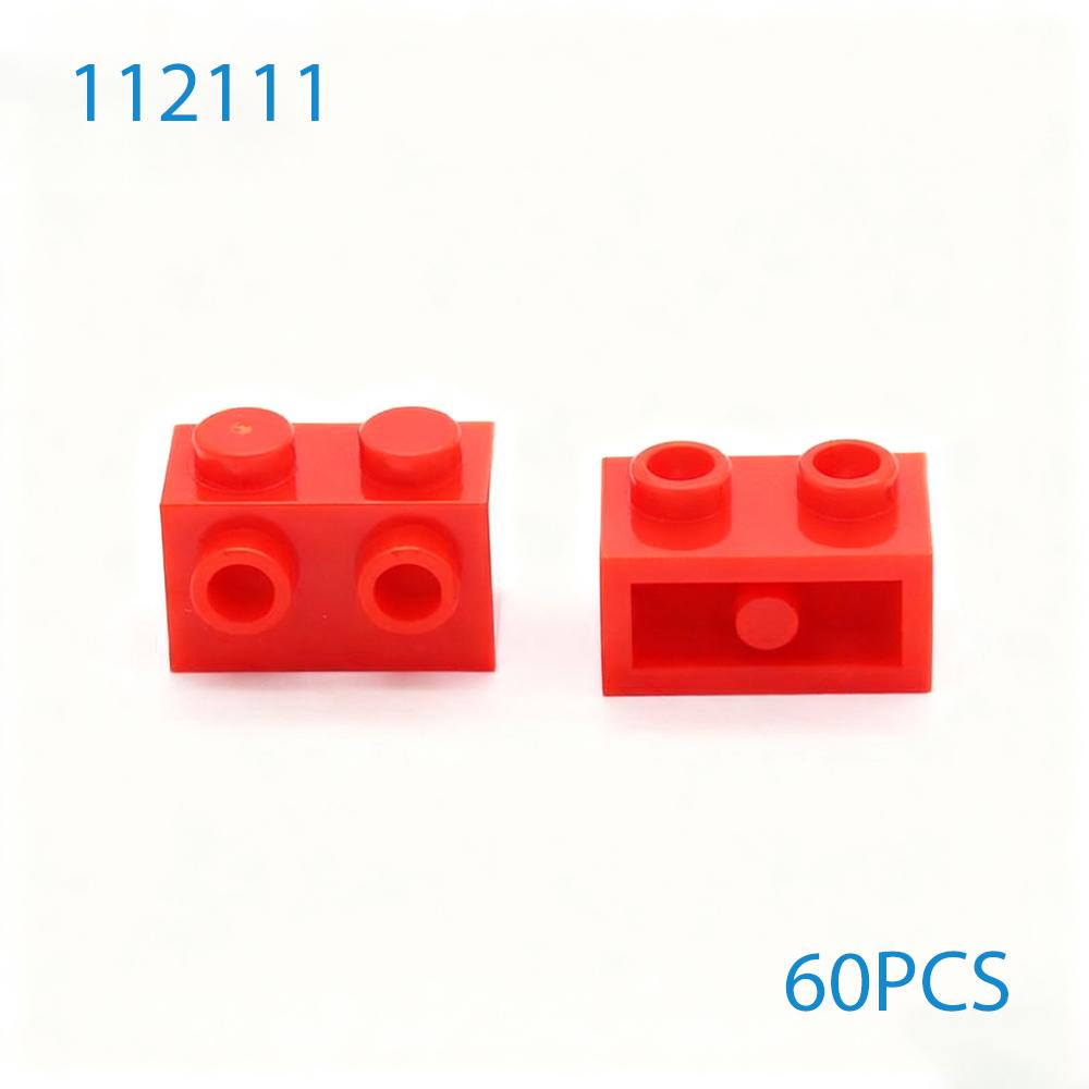 

60 шт. MOC DIY Строительные блоки 11211 Кирпич Модифицированный 1x2 с выступами Совместимые Собирающиеся Частицы Строительные Игрушки красный