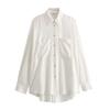 Fashion Style Winter New Women's Clothing Elegant Slim Looking All-Match White Long Sleeves Lapel Shirt 2037798 250