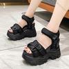 Fashion Comemore Platform Sports Style Sandals for Women White Black 11cm Super High Heels Women's Shoes Casual Thick Bottom Sandales