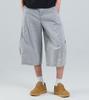 Beoteunseoul Curved Pigment Washed Bermuda Cut Shorts (Light Gray)