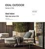 Nordic Outdoor Rattan Double Sofa for Balcony, Courtyard, Garden, or Villa.