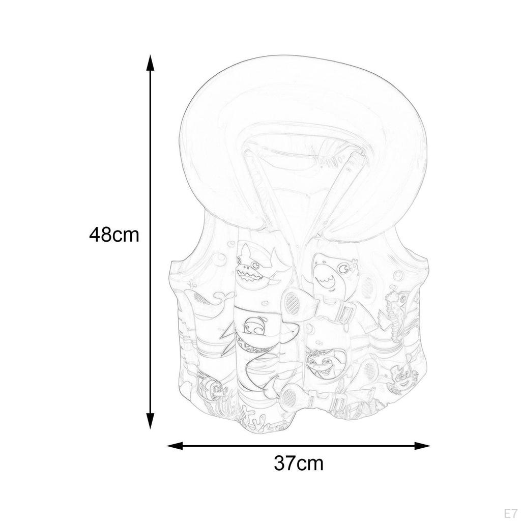 Kids Inflatable Swim Vest Float Swimsuit Buoy Aid for Kayak Fishing Surfing