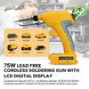75W Electric Solder Gun Cordless Soldering Iron Kit with Digital Display Fast Welding Tools for Dewalt 20V Battery (No Battery)
