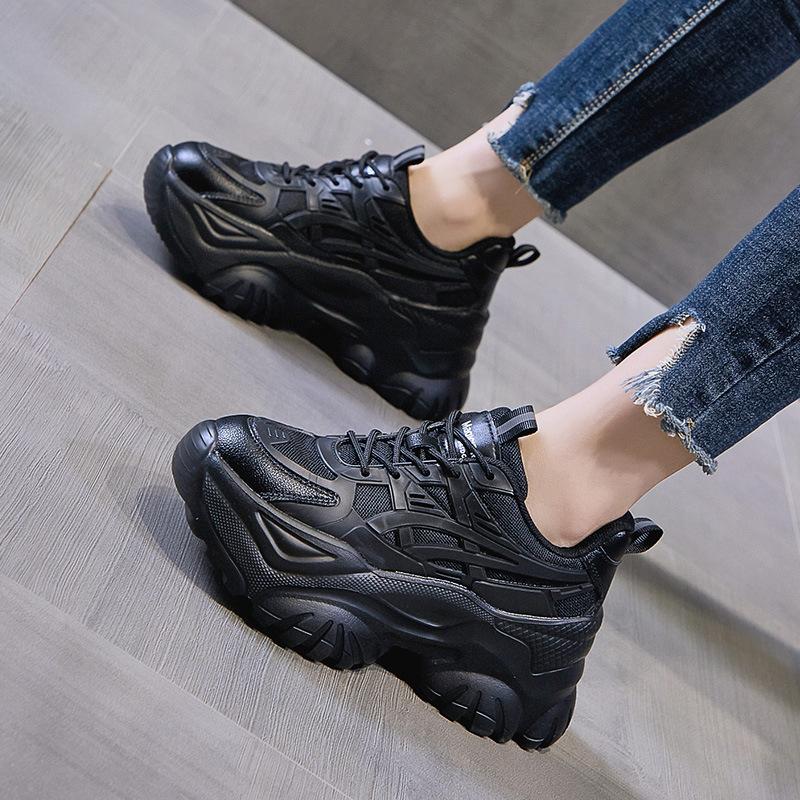 Dad shoes new spring and summer breathable mesh thick-soled fried street Xiaobai casual sports shoes