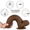 Women's Bathroom 5cm Thick Masturbator Liquid Silicone Simulation Penis Double-layer Dildo Adult Sex Products
