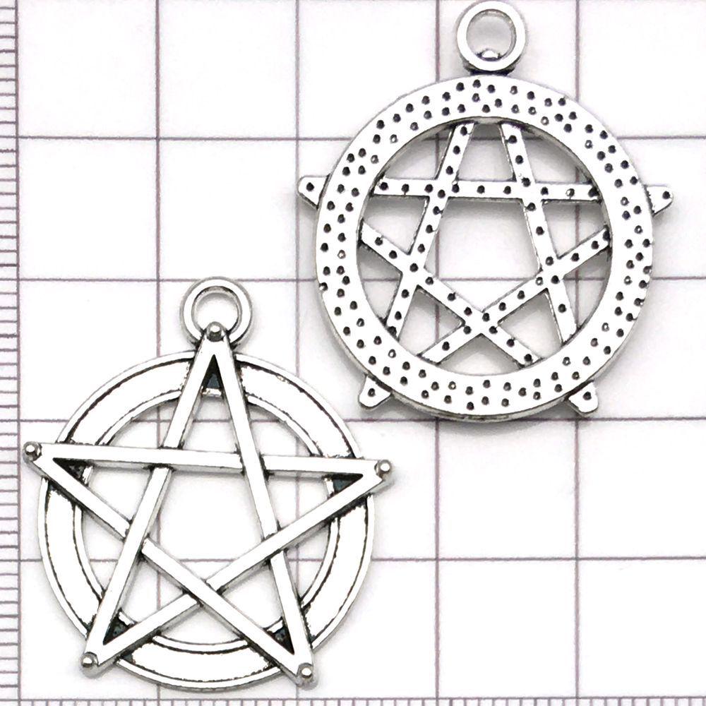 Mixed 15 Silver Alloy Star Pendants & Charms for DIY Bracelets & Necklaces