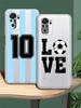 Argentina Soccer 10 Clothing Phone Case For Xiaomi Redmi Note 12 5G 9S 9 8 10 11 Pro Plus 4G 9T 8T 10C 9C 9A 7 Pro Clear Cover