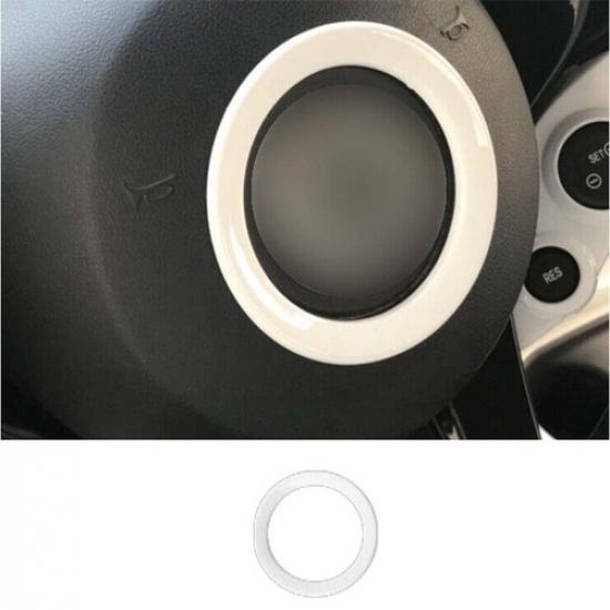 Steering Wheel ABS White Horn Button Trim Cover For Benz Smart Fortwo 2015-