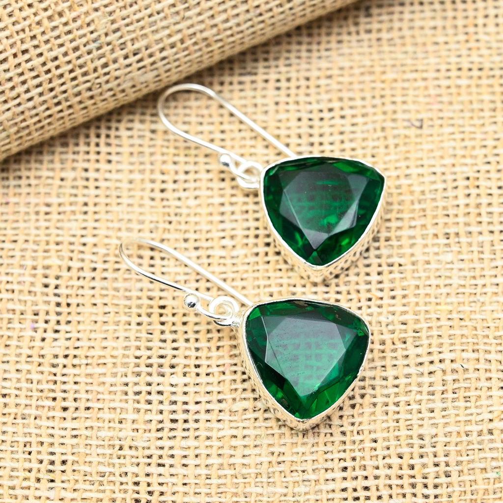 Chrom Diopsid Edelstein handgefertigt 925 Sterling Silber Schmuck Ohrringe für Frauen