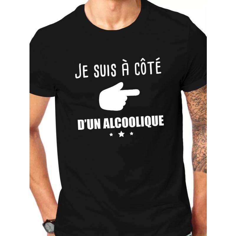European Size I M Next To an Alcoholic Men's Short Sleeve T-shirt Summer T-shirt Top