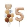 Roztomilá sada balónků s medvídkem s karamelovým digitálním balónkem z hliníkové fólie pro dekoraci narozeninové oslavy, potřeby pro baby shower