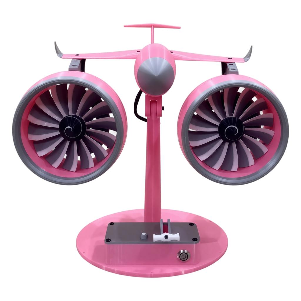 3D Printed Desktop Fan with Stepless Control and Brushless Motor, Aviation-Inspired Design, Gift