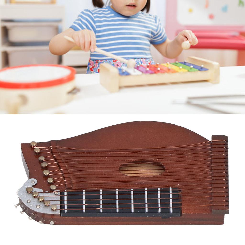 Guzheng Model Wooden Miniature Guzheng Musical Instrument Model Display for Home Decor