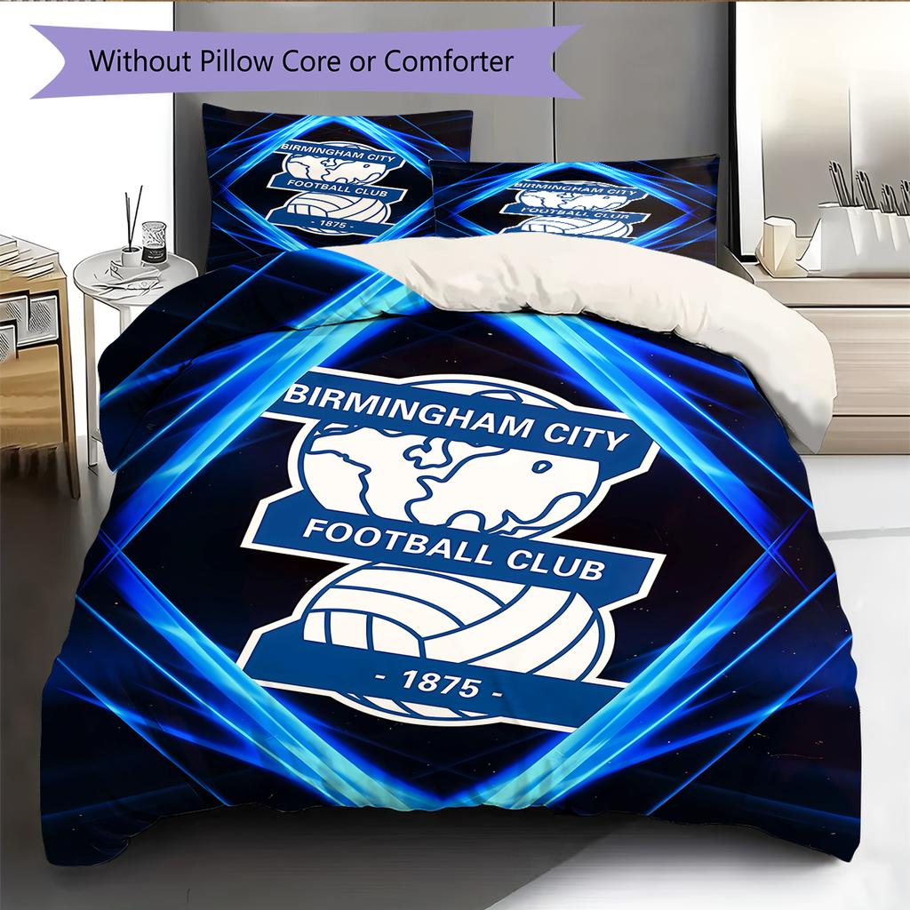 Birmingham City Football Club logoPattern Bedding,Quilt Set Quilt Cover Pillowcase Home Birthday Gift (1 * Duvet Cover + 2 * Pillowcase, Without Core)