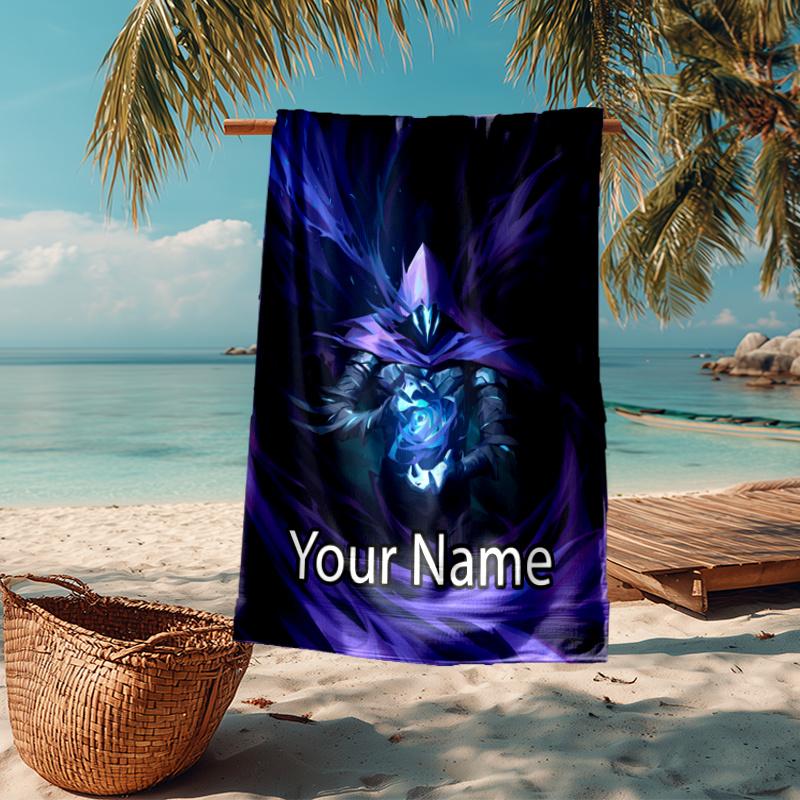Custom Name Ultra-Soft Beach Towel with Valorant Theme,Ideal for Pool - Camping, Diving - Perfect Travel Essential, Vibrant Beach Towel.