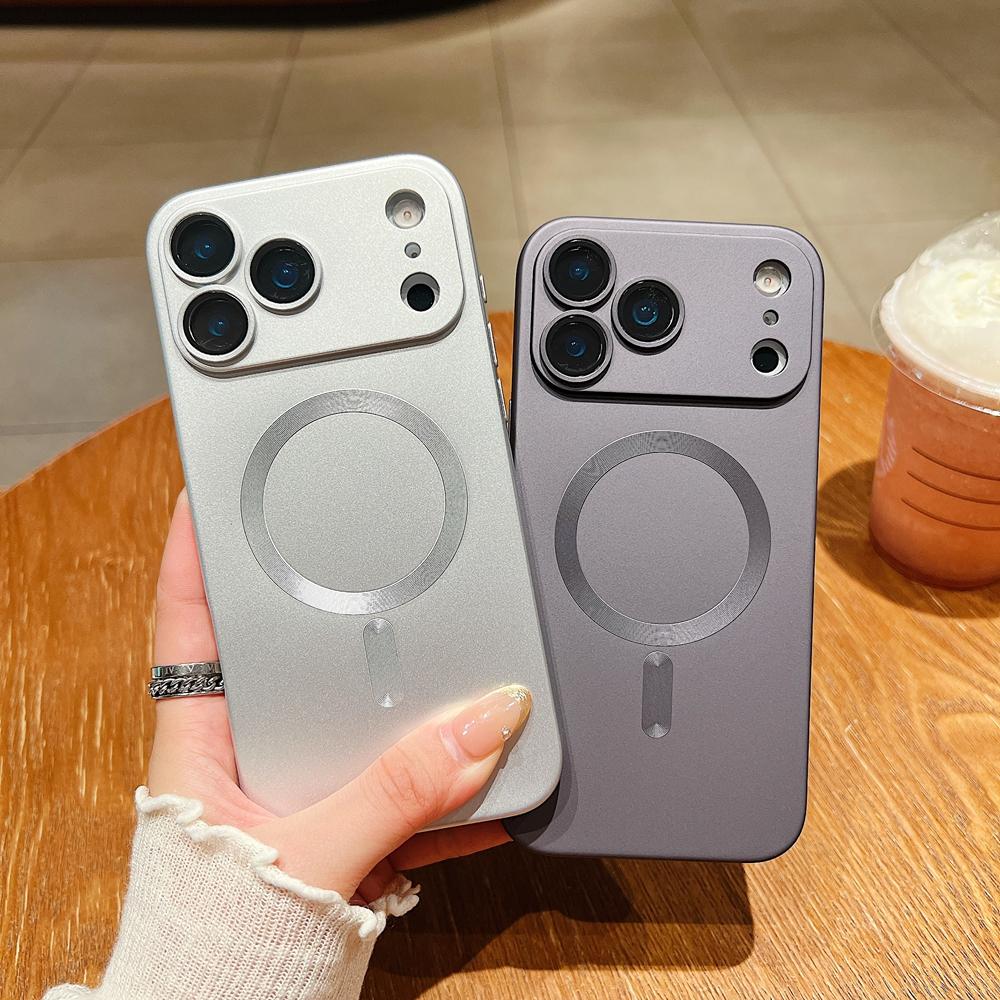 Luxury Matte Case For Apple IPhone 17 Air 16e 16 15 14 13 12 11 Pro Max Plus For Magsafe Magnetic Wireless Charging Back Cover
