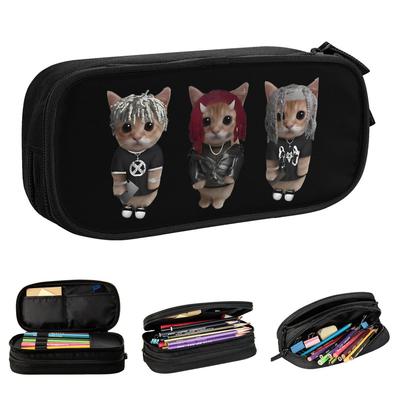 Ken Carson Kitty Pencil Case Rapper Pen Box Bag Student Large Storage School Supplies Zipper Pencilcases
