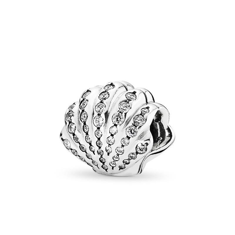 New 925 Sterling Silver Shell Bikini Steamship Fish Pendant Bead Charm Fit Original  Bracelet for Women DIY Jewelry Gift