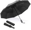 Folding Automatic Sturdy Suitable for Sunny and Rainy Teflon Windproof and 210T Rain Includes Storage Pouch Umbrella, Open/Close, Large, 12-Rib