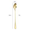 Creative Stainless Steel Long Handle Spoon Set for Ice Cream, Coffee, and More