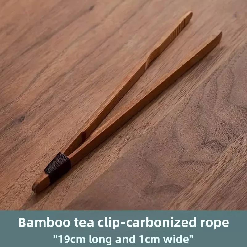 Verbrühschutz Teetassenklemmen Kung Fu Set Zubehör Blattpinzette Bambusklemme Natürliche Wurzel Einzelne Zuckerzange Teegeschirr Küche