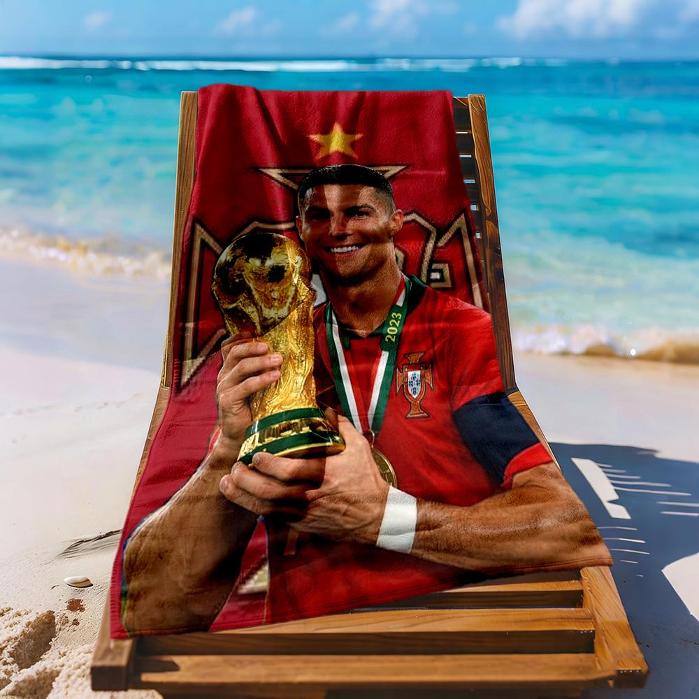 Cristiano Ronaldo Beach Towel Quickdry Soft Microfiber Comfortable Lightweight