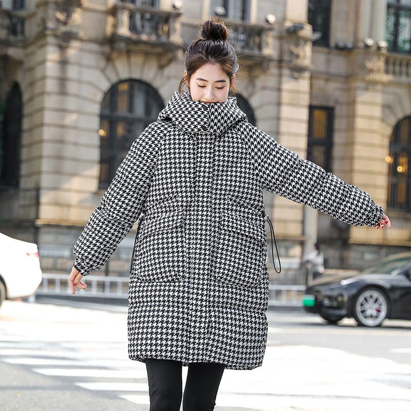Plus Size Womens Winter Coat Thickened Loose Long Cotton Jacket High Quality Drawstring Waist Outwear