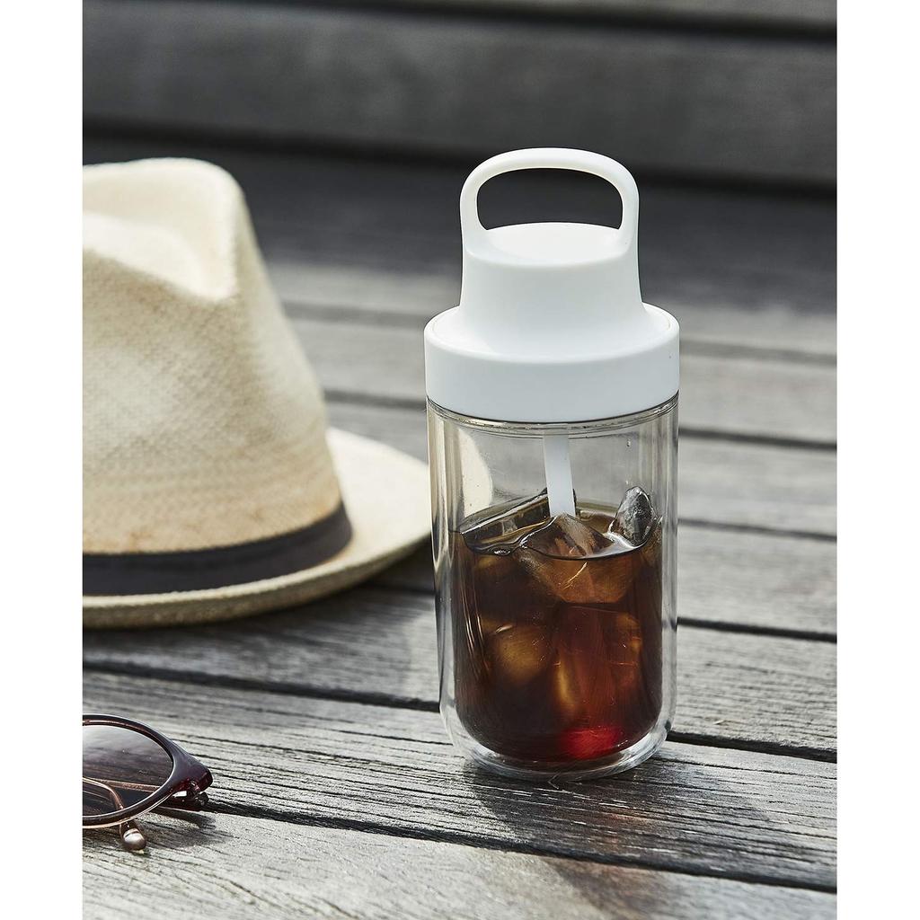 KINTO Too Go Bottle 360ml Yellow with Straw Lightweight Water Bottle Dishwasher Safe Double Structure 20062