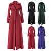 Autumn Winter Women Coat Single Breasted Solid Color Overcoat Turndown Collar Slim