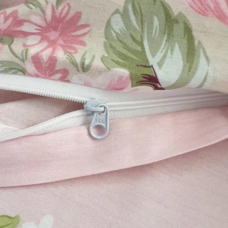 Colorful Soft Pure cotton printing Duvet cover Sets Twin Double Bright Fresh Flowers Patterned Breathable Flat sheet Pillowcases