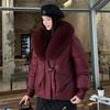 Autumn Winter Streetwear Big-Fur-collar Down Cotton-padded Jacket Women's Winter Short Parkas Thicken Warm Coats Lady Fashion Outerwear