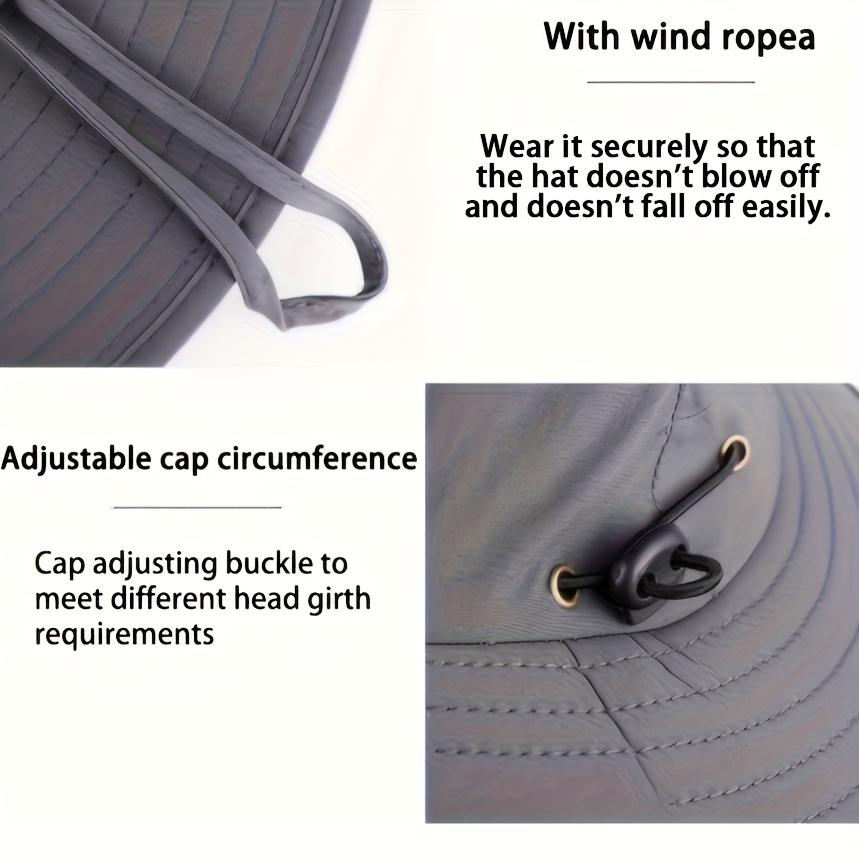 Outdoor Sun Hat Breathable Anti-UV Neck Protection Face Cover Fishing Cap Wide Brim Removable Sunshade Hiking Camping Hat