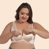 Ultra-thin Sponge-free Gentle Satin Front-button Plus-size Bra European and American Sleeping Vest Underwear