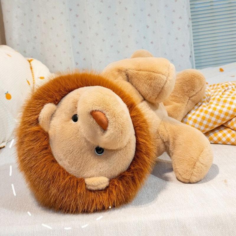 1 Peça 30/45cm Bichos de Pelúcia Fofos Bonecos Leão Brinquedos Super Macios Kawaii Brinquedos de Pelúcia Leão Para Decoração de Quarto de Crianças Presentes de Aniversário para Meninos