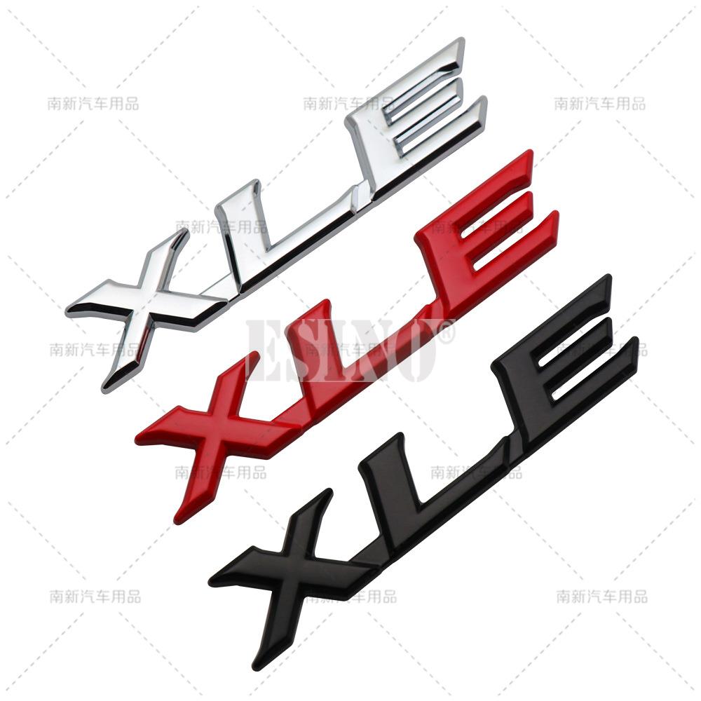 RE02Car Styling 3D LE XLS XLE Car Metal Alloy RearTrunk Fender Adhesive Badge Body Tailgate Displaceme Emblem For Toyota Sienna