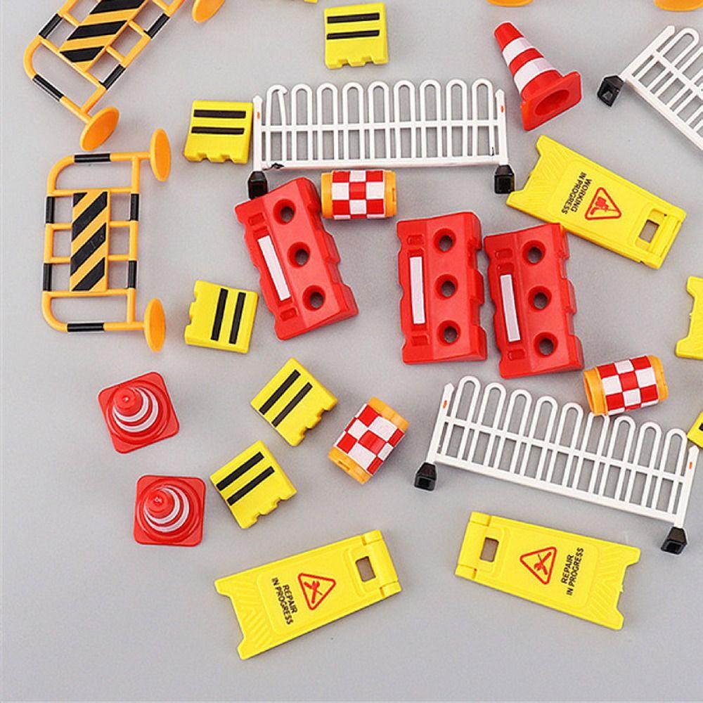 Isolation Fence Mini Road Construction Fence DIY Highway Construction Scene Model  Scene Props