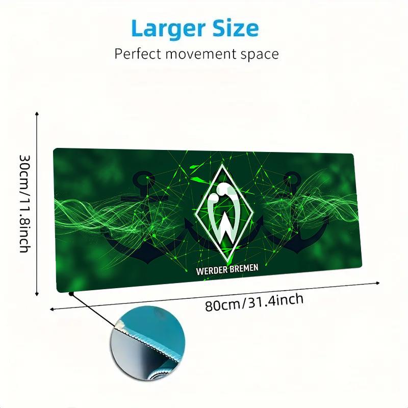 SV Werder Bremen Home Large Size Mouse Pad Large Gaming Table Cushion Non-slip Laptop Tablet Big Mousepad XXL Mat Mini PC Playmat With Lock edge