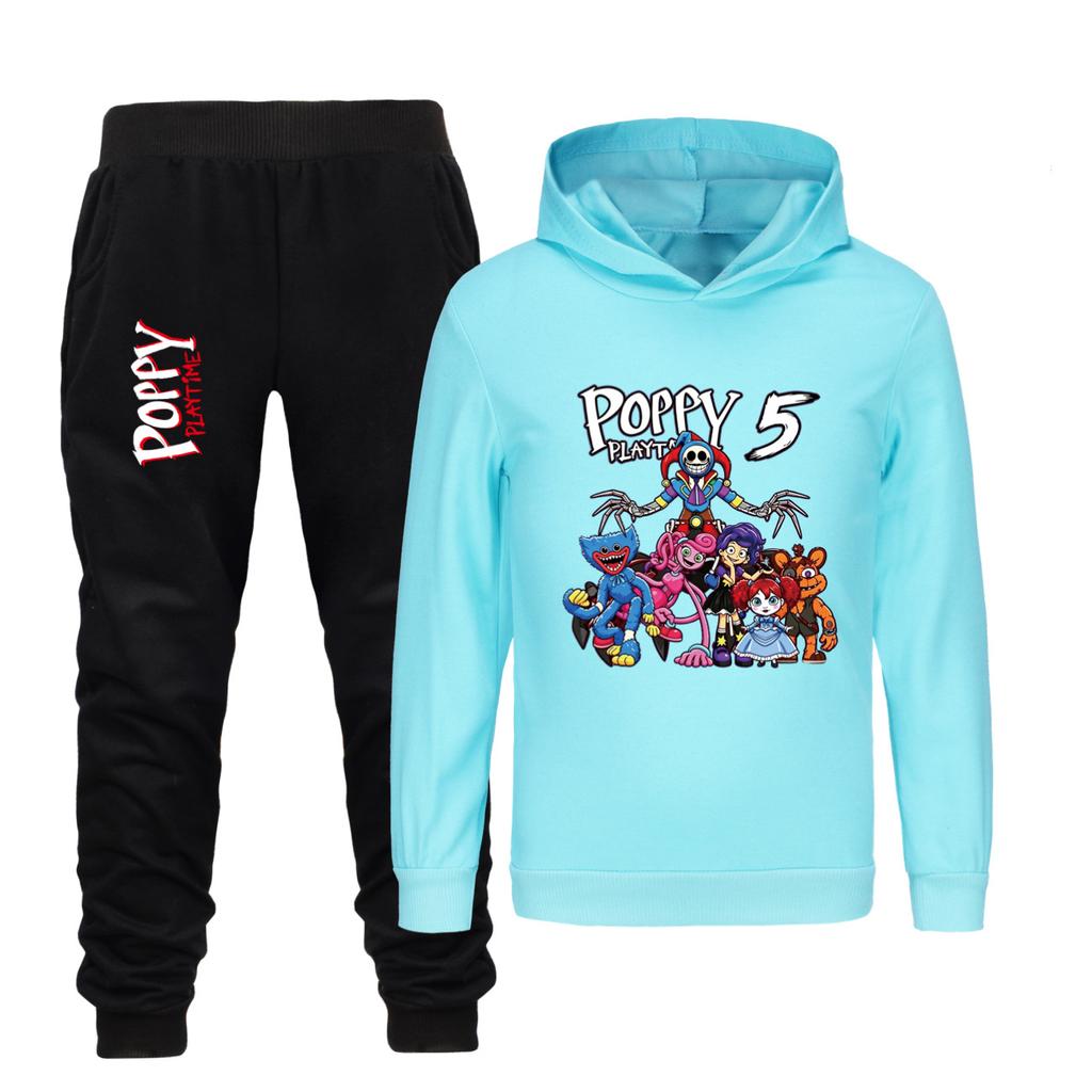 Poppy playtime children's hooded sweatshirt trousers casual sports suit 5707