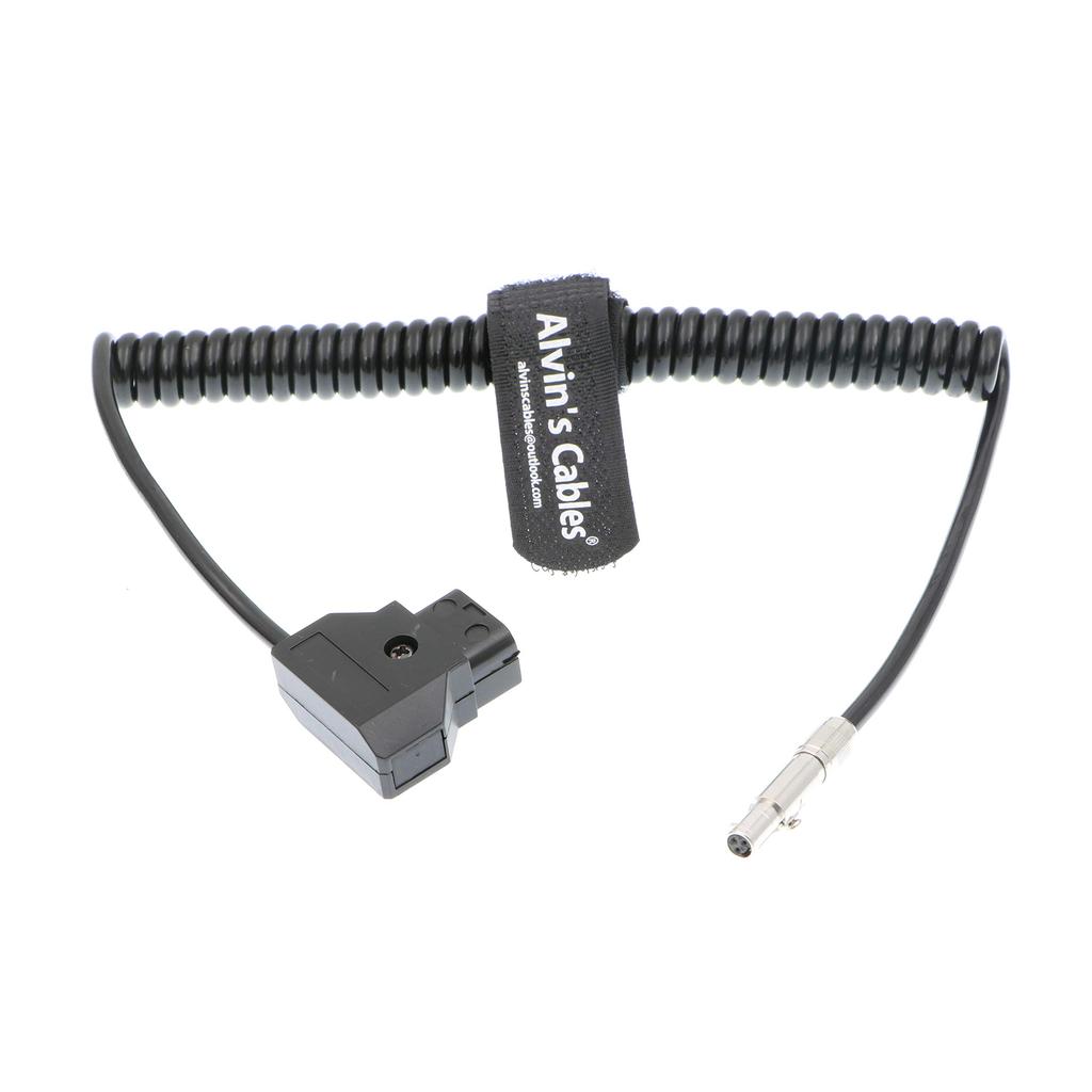 Alvin's Cables Odyssey 7 7q Monitor Coiled Power Cable, Original NSC3F 3-pin To D-tap P-tap