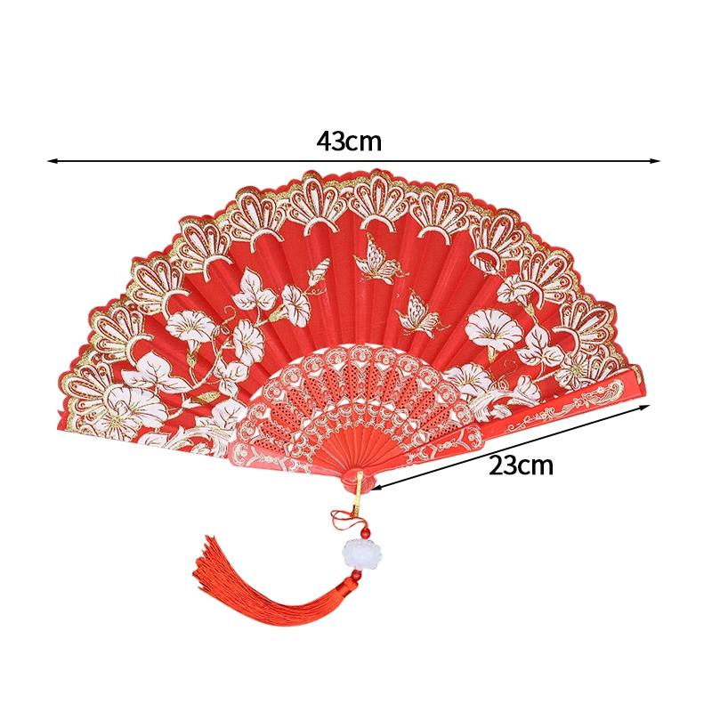 Folding Hand Fans Painting Drawing Decorative Fans Photo Props Hand Fans for Women Dance Fan Wedding Party Home Decor