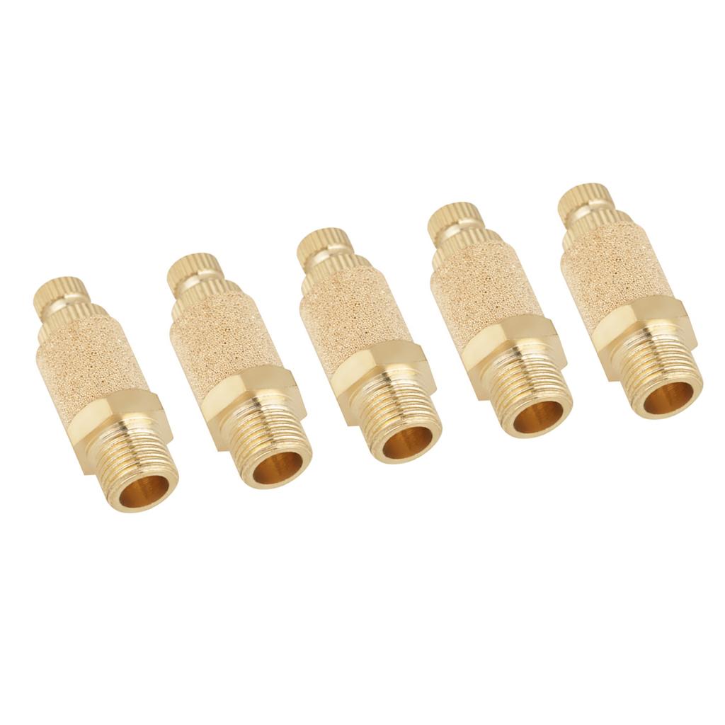 5pcs Set Brass Pneumatic Muffler Silencer Air Flow Speed Control 1 8 BSP Valve