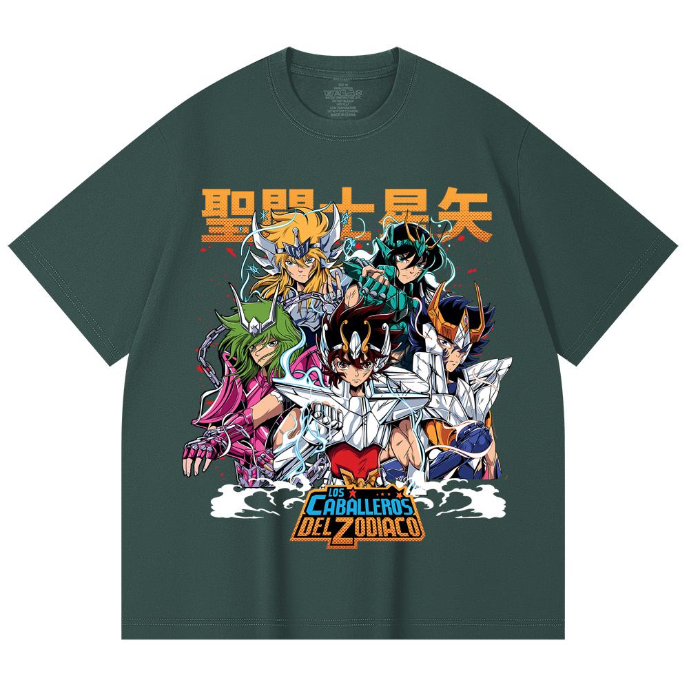 T-shirt Unisex in Cotone Pesante 230 g/m² 100% Cotone con Stampa Saint Seiya V1