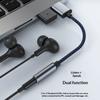 MH290 12cm USB Male to 3.5mm Female AUX Adapter Braided Cable HiFi Sound Card Converter
