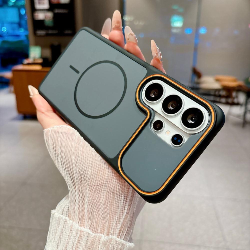 Luxury Color Collision Matte Magnetic Case for Samsung Galaxy S26 S25 S24 Ultra S26Plus S25 S24 S23 For Magsafe Shockproof Cover