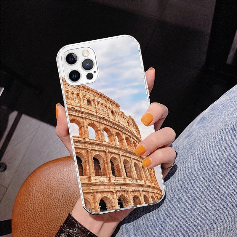 Roman Colosseum Phone Case For iPhone 17 Air 16 Pro Max 16E 15 + 14 Plus 11 12 13 Mini 7 8 SE Gift Print Cover Fundas
