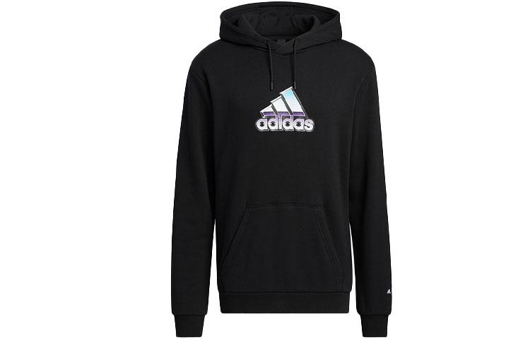 Adidas Sweatshirts Unisex Black Hooded Moderate Regular HN4180 L