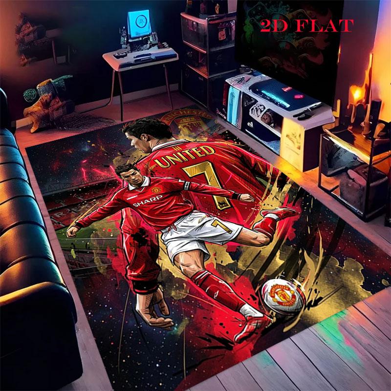 Cristiano Ronaldo Carpet Rug for Living Room Bedroom Home Sofa Decoration,Kids play Nonslip Floor Mat 40x60cm( 15x23in )