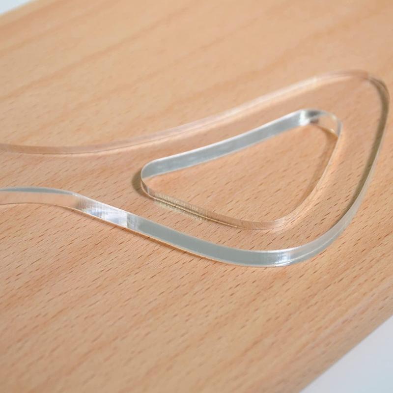 Acrylic Clear Cutting Board Handle Template Multipurpose DIY Crafts Household for Children Adult DIY Cutting Board