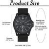 Strategy Military Calendar Analog Waterproof Nylon Strap Braided Large Dial Simulated Quartz Watch Fashion Watch Black Birthday Christmas Day Present