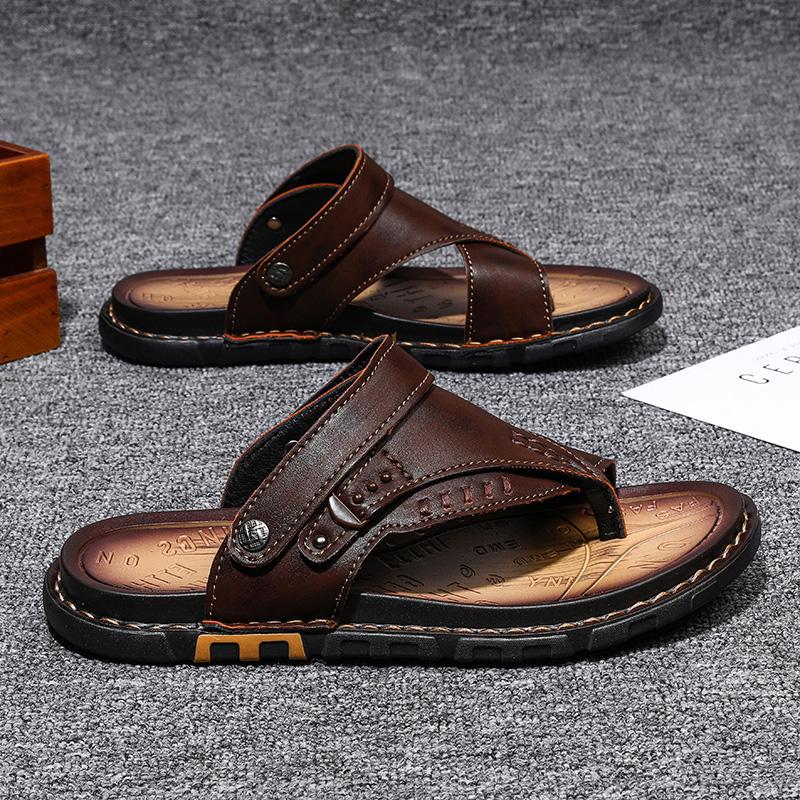 Fashion CYYTL Flip Flops Mens Slippers Casual Summer Shoes Beach Sandals Outdoor Slides Walking Comfort Designer Fashion Luxury Leather